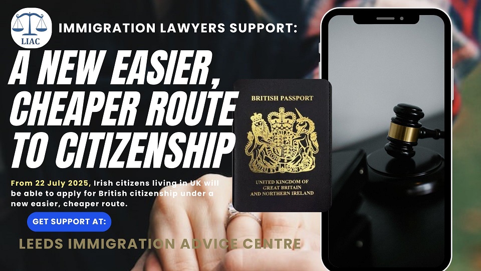We Provide Free Expert Immigration Lawyer's Assistance Services For: British Citizenship for Irish Citizens Application