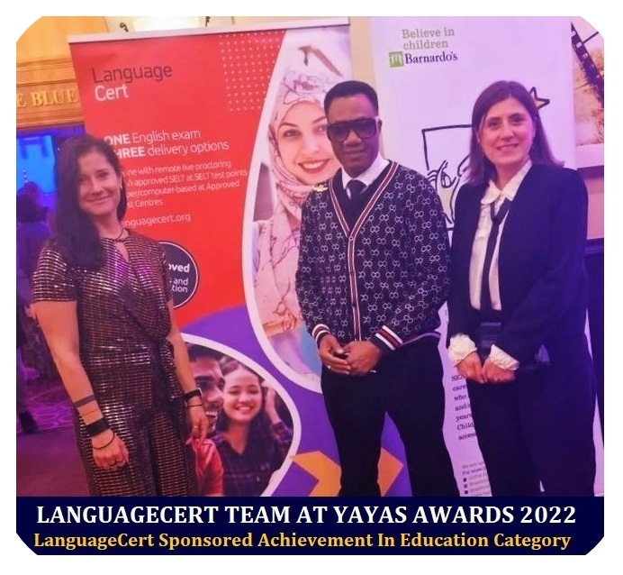 YAYA Awards 2022 Education Category: Languagecert Sponsor