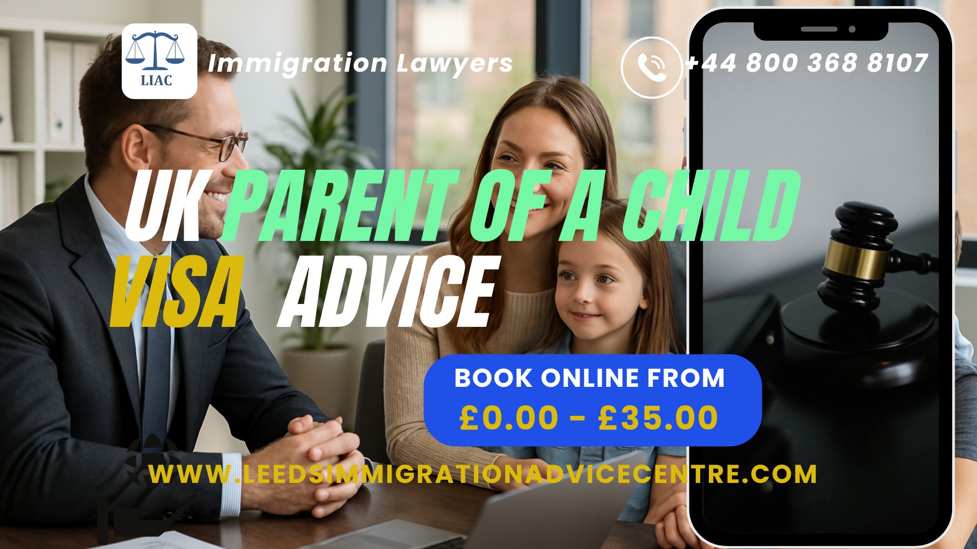We Provide Free Expert Immigration Lawyer's Assistance Services For: Parent of a Child Visa Application