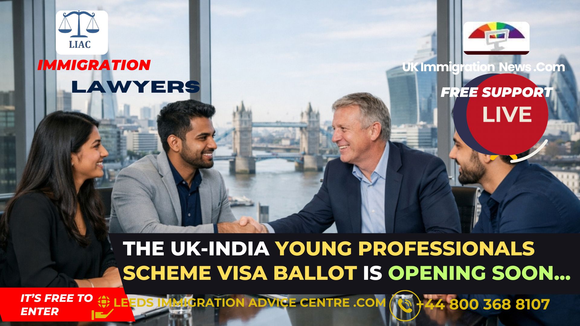 We Provide Free Expert Immigration Lawyer's Assistance Services For: UK India Young Professionals Scheme Visa