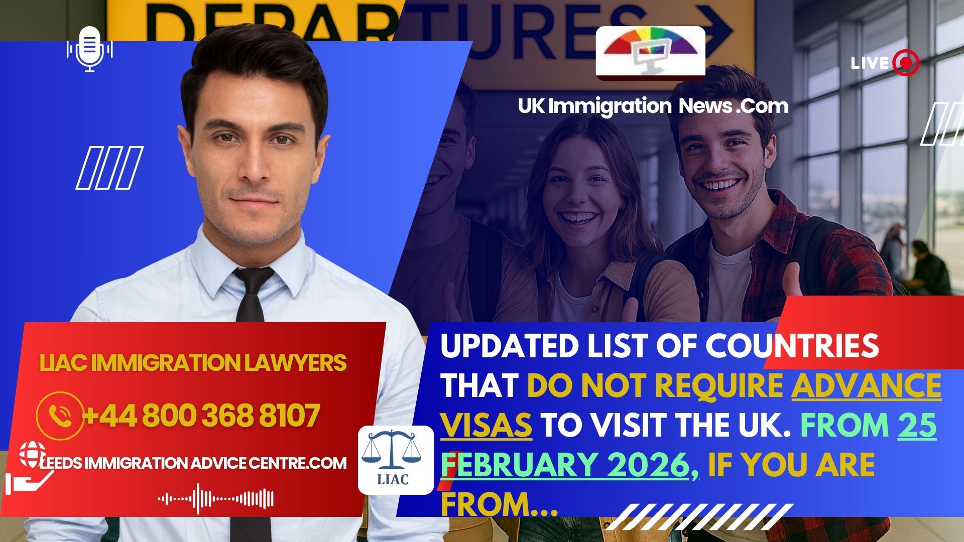 Updated list of countries that do not require advance visas to visit the UK